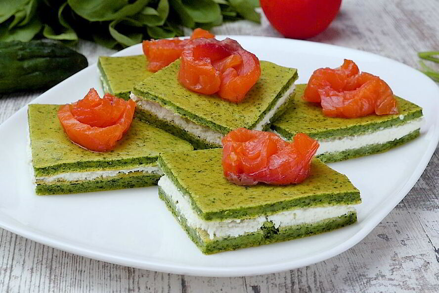 Рецепт закусочных пирожных со шпинатом