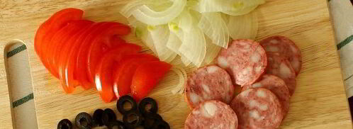 пицца из слоеного теста в мультиварке. Шаг 7