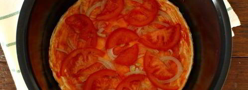 пицца из слоеного теста в мультиварке. Шаг 9