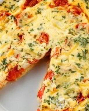 Пицца на омлете