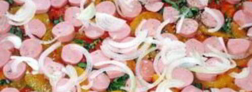 пицца с сосисками и маслинами. Шаг 3