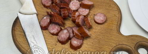 пицца с сосисками и помидорами. Шаг 5