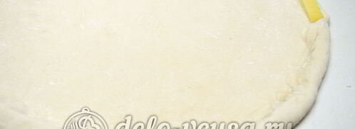 пицца с сосисками и помидорами. Шаг 9