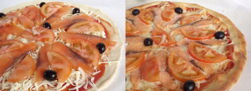 пицца со слабосоленой семгой. Шаг 4