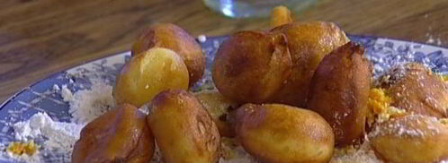 апельсиновые пончики с шоколадным соусом. Шаг 10