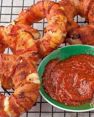 Оригинальные пончики с беконом