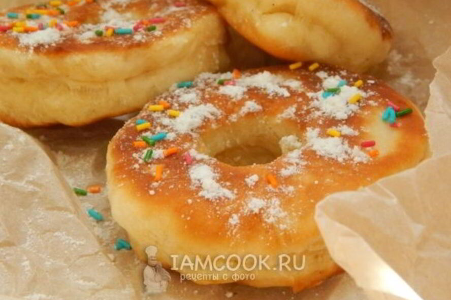 Рецепт пончиков на кефире за 15 минут