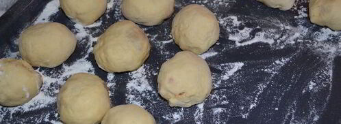 пончики с абрикосами и миндальной начинкой. Шаг 7