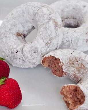 Пончики с сахарной пудрой