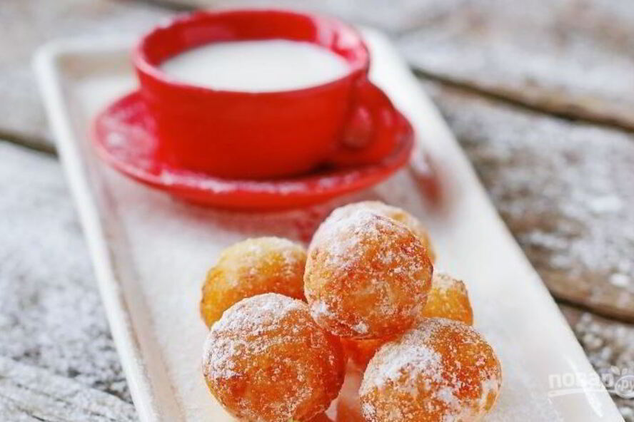 Рецепт творожных пончиков, жаренных в масле