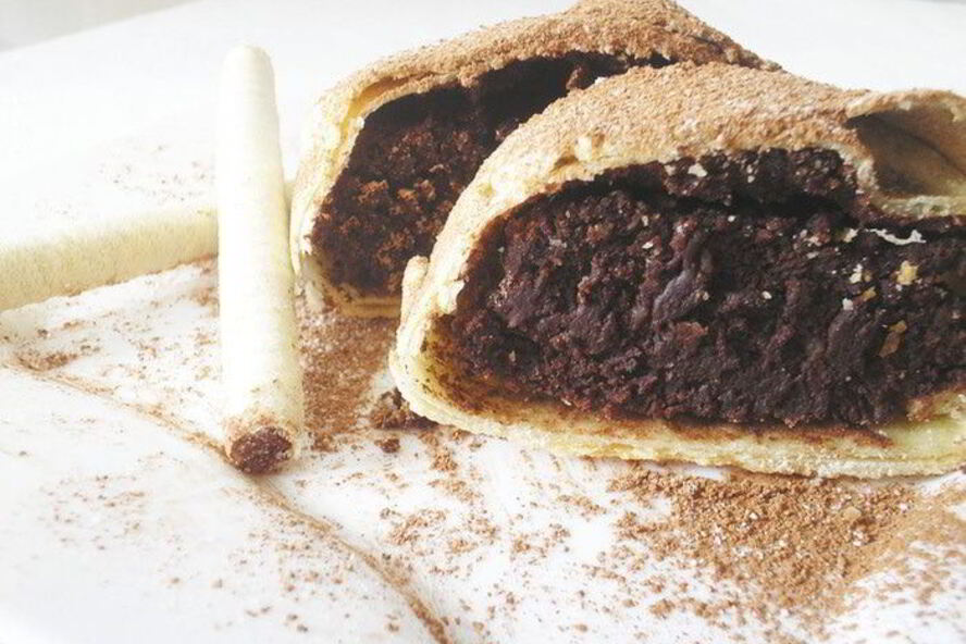 Рецепт шоколадна-орехового штрудель