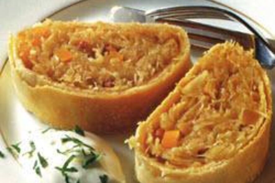 Рецепт штруделя с квашеной капустой
