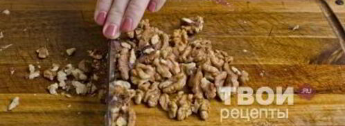 штрудель с уткой, грецкими орехами и клюквенным соусом. Шаг 3