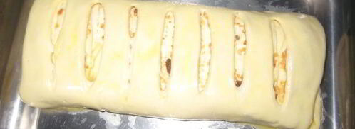 штрудель с яблоками и изюмом. Шаг 4