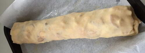 яблочно-сливовый штрудель с ванильным соусом. Шаг 9