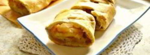 яблочный штрудель из слоеного бездрожжевого теста. Шаг 7