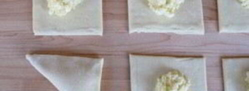 слойки из бездрожжевого теста с сыром. Шаг 5