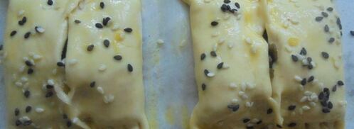 слойки с сыром и морской капустой. Шаг 6