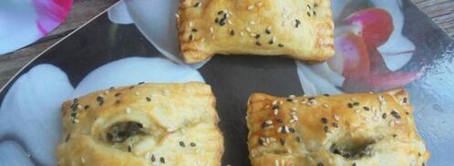 слойки с сыром и морской капустой. Шаг 7