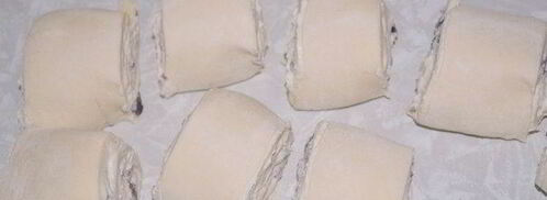 слойки с творожной начинкой и изюмом. Шаг 5