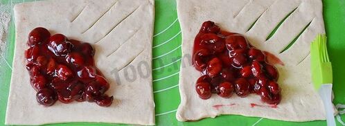 слойки с вишней. Шаг 7