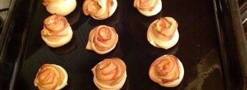 слойки с яблоками розочки. Шаг 5