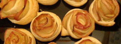 слойки с яблоками розочки. Шаг 6