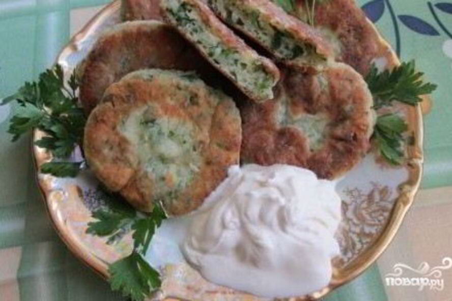 Рецепт соленых сырников с зеленью