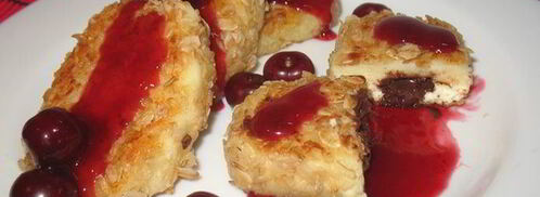 сырники с шоколадом в овсяной панировке. Шаг 10