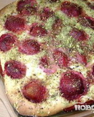 Творожник с клубникой