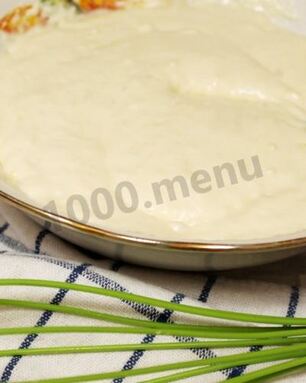 Жидкое тесто на кефире и сметане