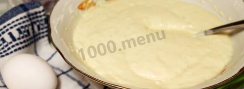 жидкое тесто на кефире и сметане. Шаг 6