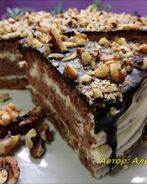 Торт Черный принц со сметанным кремом и сливками