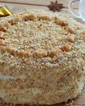 Торт из печенья из рыбок без сметаны