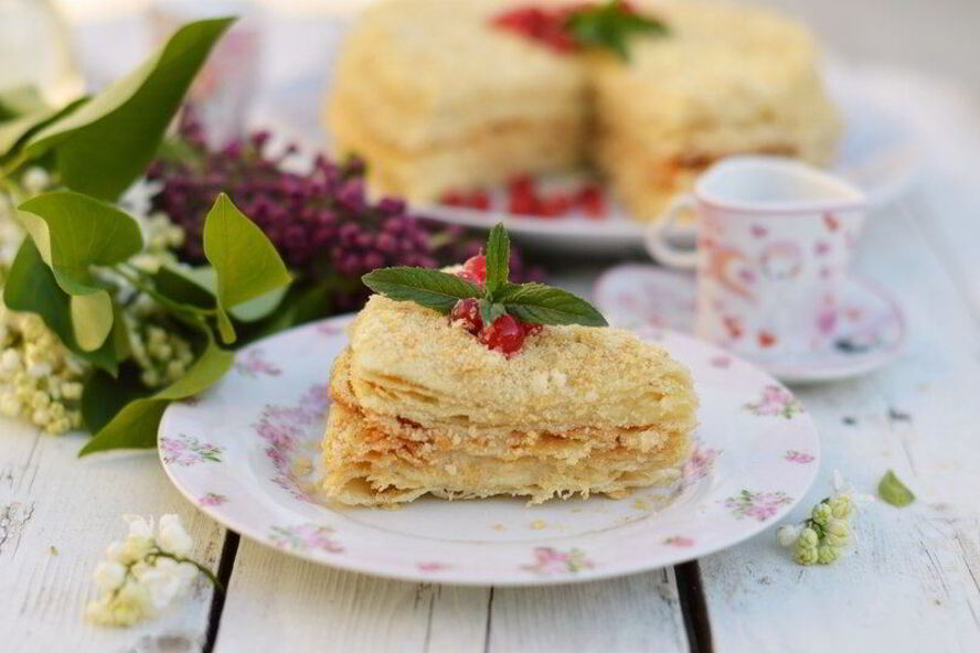 Рецепт веганского постного торта наполеон