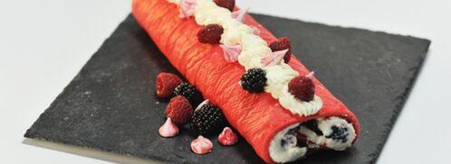 заварной бисквитный рулет. Шаг 8