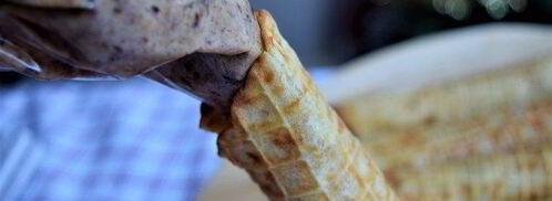 банановые вафли с кремом из фиников и орехов. Шаг 5