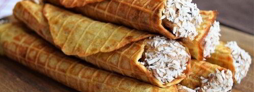 банановые вафли с кремом из фиников и орехов. Шаг 6