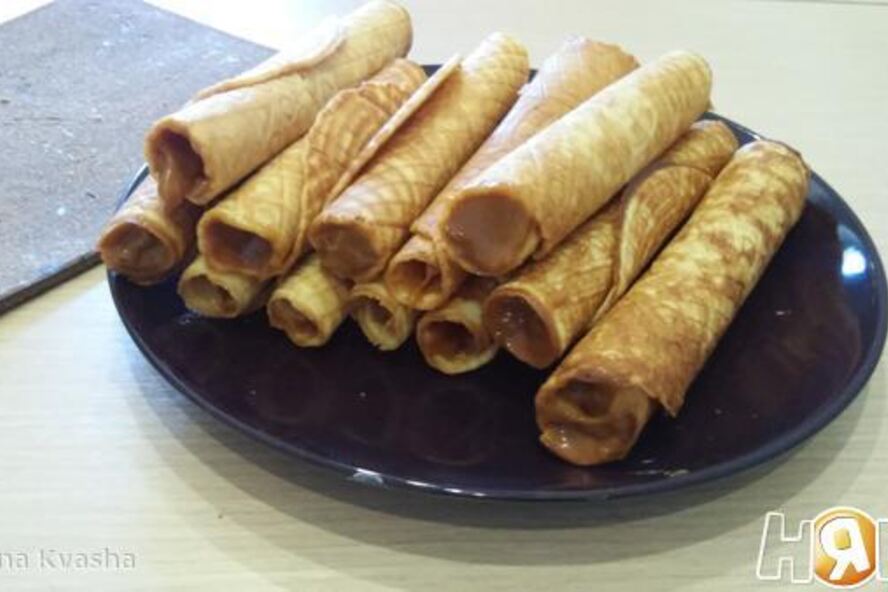 Рецепт домашних вафель со сгущенкой