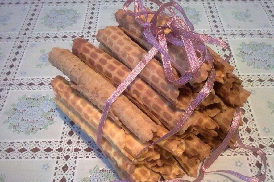 Рецепт хрустящих вафельных трубочек