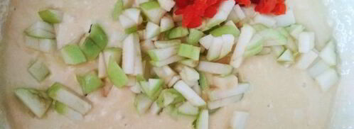 мягкие вафли с яблоком и курагой. Шаг 4