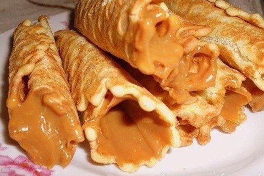 Рецепт вафельных трубочек с кремом из сгущенки