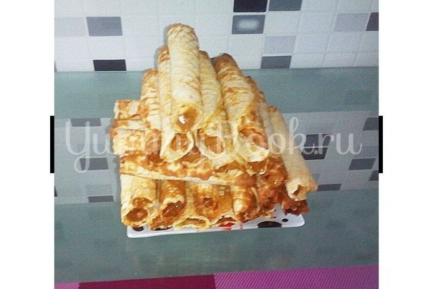 Рецепт вафельных трубочек с кремом