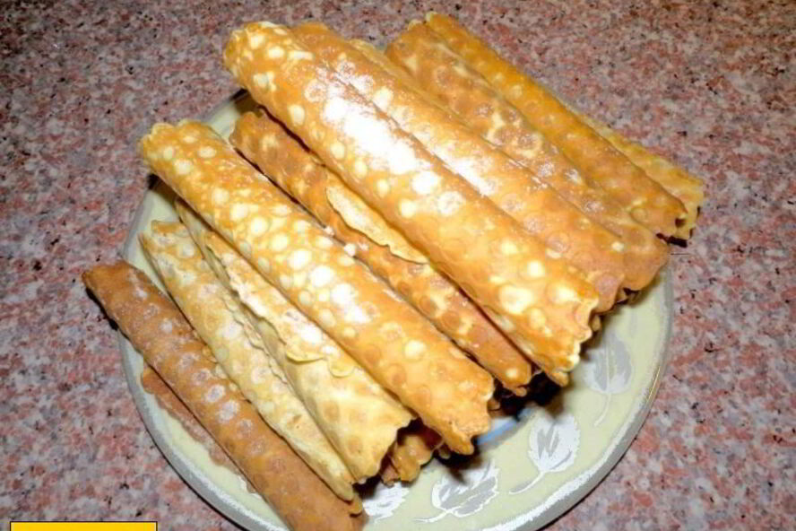 Рецепт вафельных трубочек в вафельнице