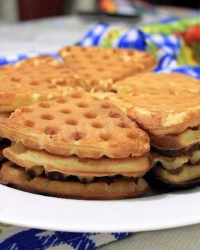 Вафли мягкие на газу в вафельнице