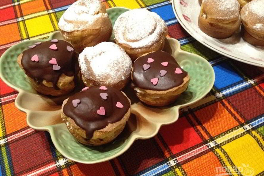 Рецепт ленивых эклеров с творожной начинкой