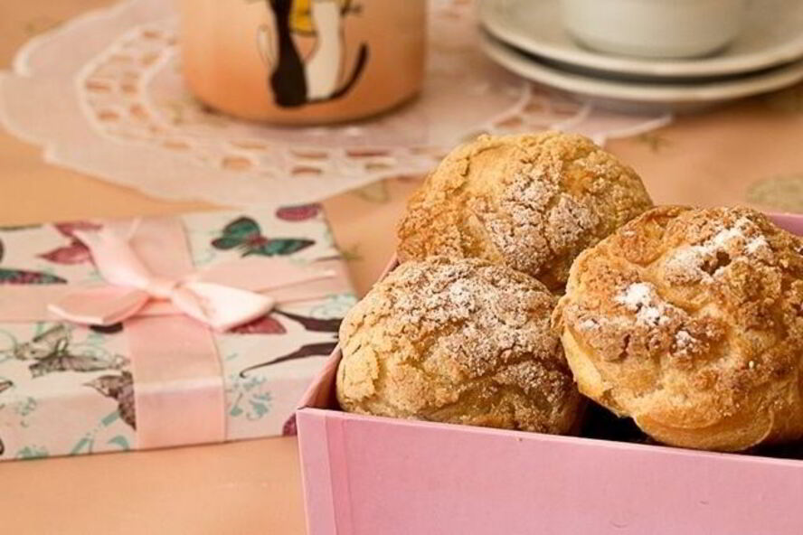 Рецепт профитролей с кракелином