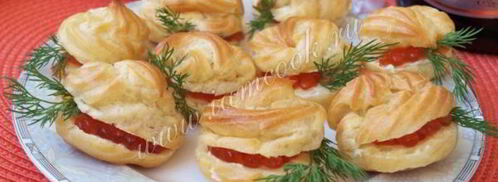 профитроли с красной икрой. Шаг 12