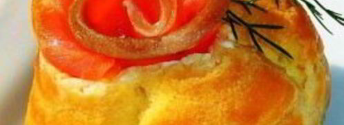 профитроли с красной рыбой. Шаг 10