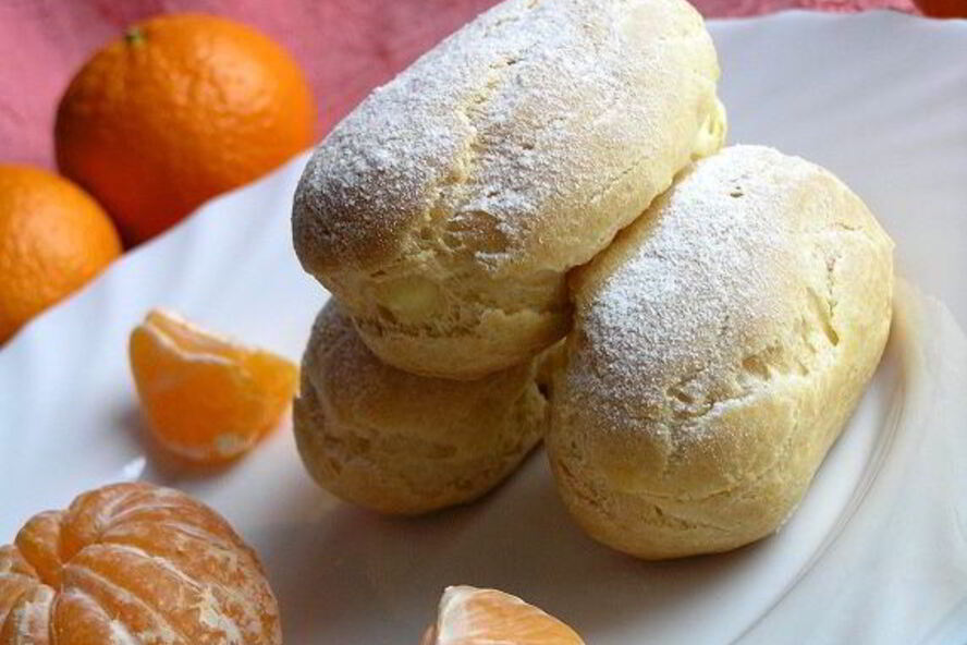 Рецепт эклеров с мандариновым кремом